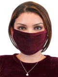 Baby O Velvet Women's Face Mask Covering Washable Reusable Elegent Dress Made In The USA