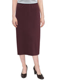 Women's Basic Modest 26" Below the Knee Length Stretch Knit Straight Skirt