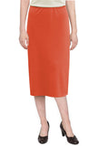 Women's Basic Modest 26" Below the Knee Length Midi Stretch Knit Straight Skirt
