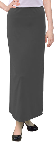Women's Basic Modest 37" Ankle Length Long Stretch Knit Straight Skirt