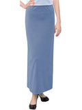 Women's Basic Modest 37" Ankle Length Long Stretch Knit Straight Skirt