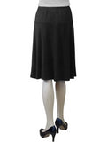 Women's Stretch Knit Fit and Flare A-Line 26" Below the Knee Length Skirt