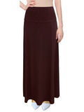 Women's Stretch Knit Fit and Flare A-Line 36" Maxi Length Skirt