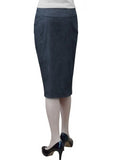 Women's Stretch Denim Panel Pencil Skirt