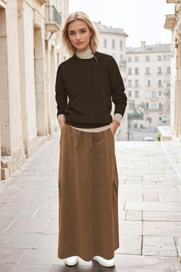 CORDUROY CARGO POCKET SKIRT